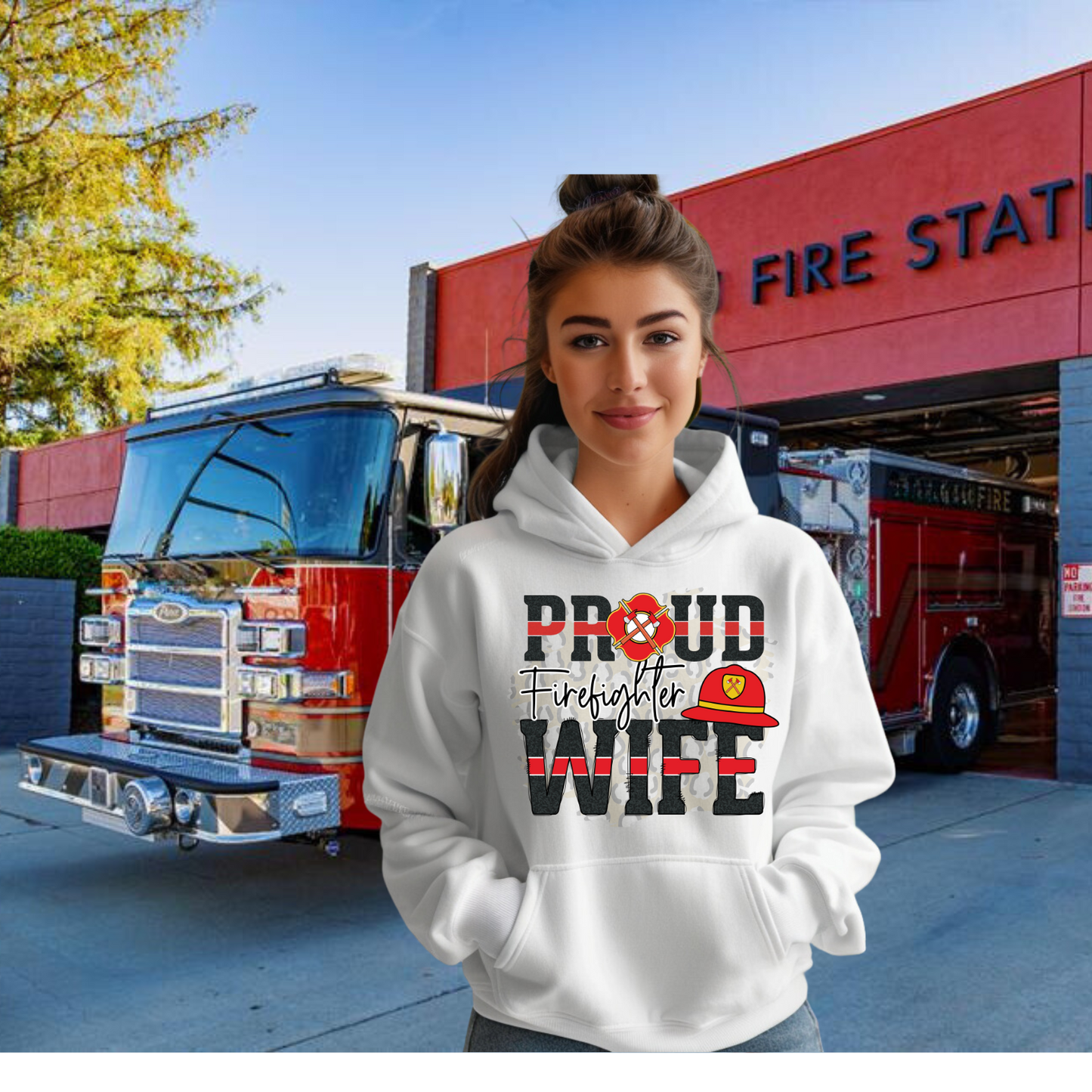 Proud Firefighter Wife HOODIE